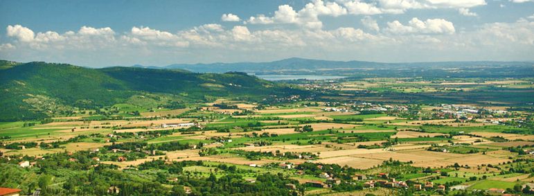 Valdichiana from Cortona Italy